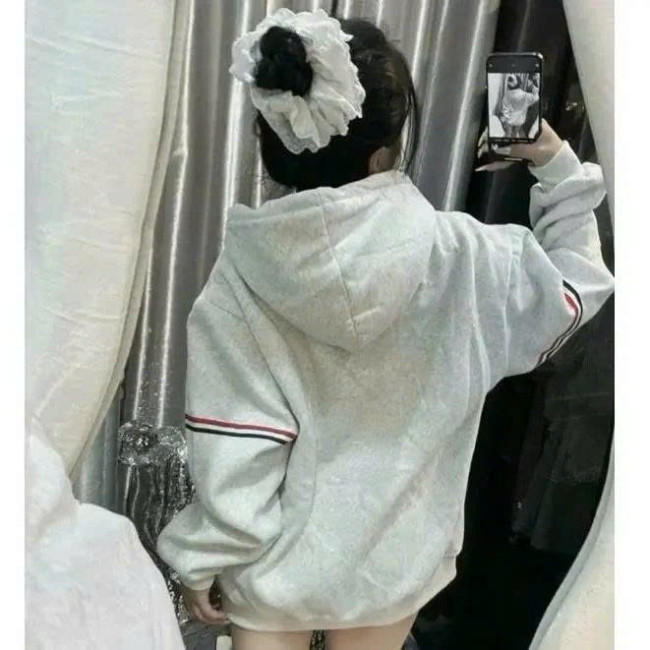 Áo KhoácNỉ  Hoodie Zip  2 Vòng Dây Tay Trắng Đỏ Mũ 2  lớp Chất Nỉ Dày Dặn Thời Trang Unisex Boy Phố 2025