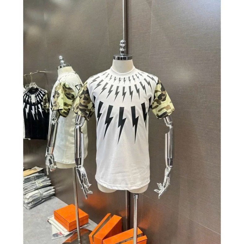 Áo Phông Nam Nữ IN ÌNH TIA SET  Chất Cotton  phối Hoạ Tiết Phối Tay Boy Phố 2025