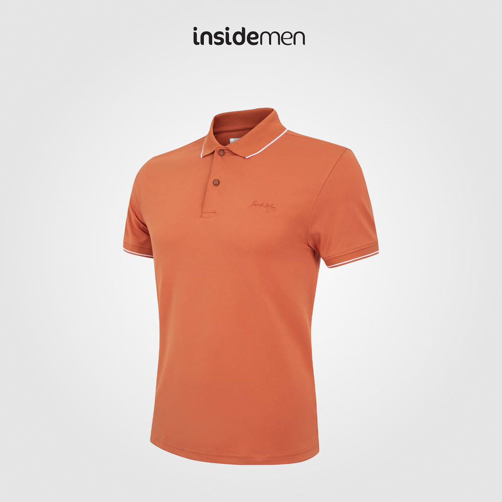 Áo Polo nam có cổ basic INSIDEMEN  ECO CAFÉ SLIM FIT Nhiều màu IPSR06