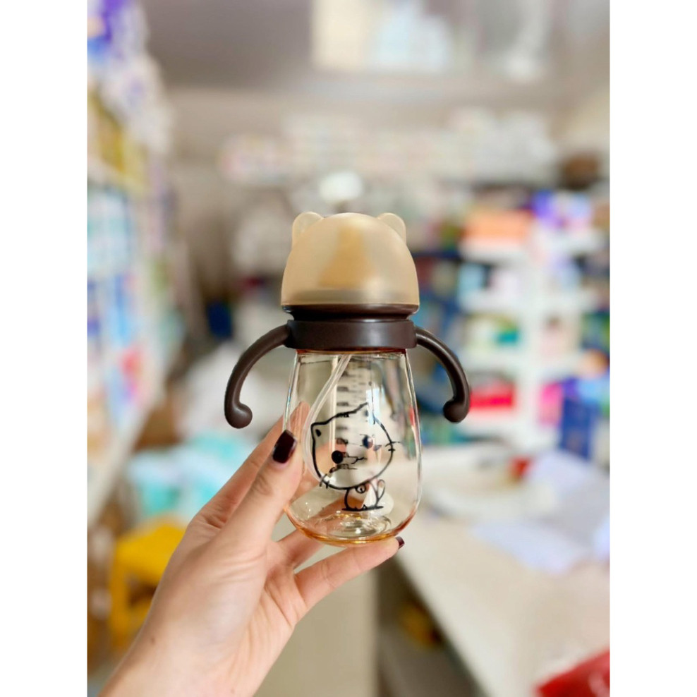 Bình sữa cho bé hình Mèo chất liệu PPSU 240 - 300ml an toàn cho bé yêu 2025