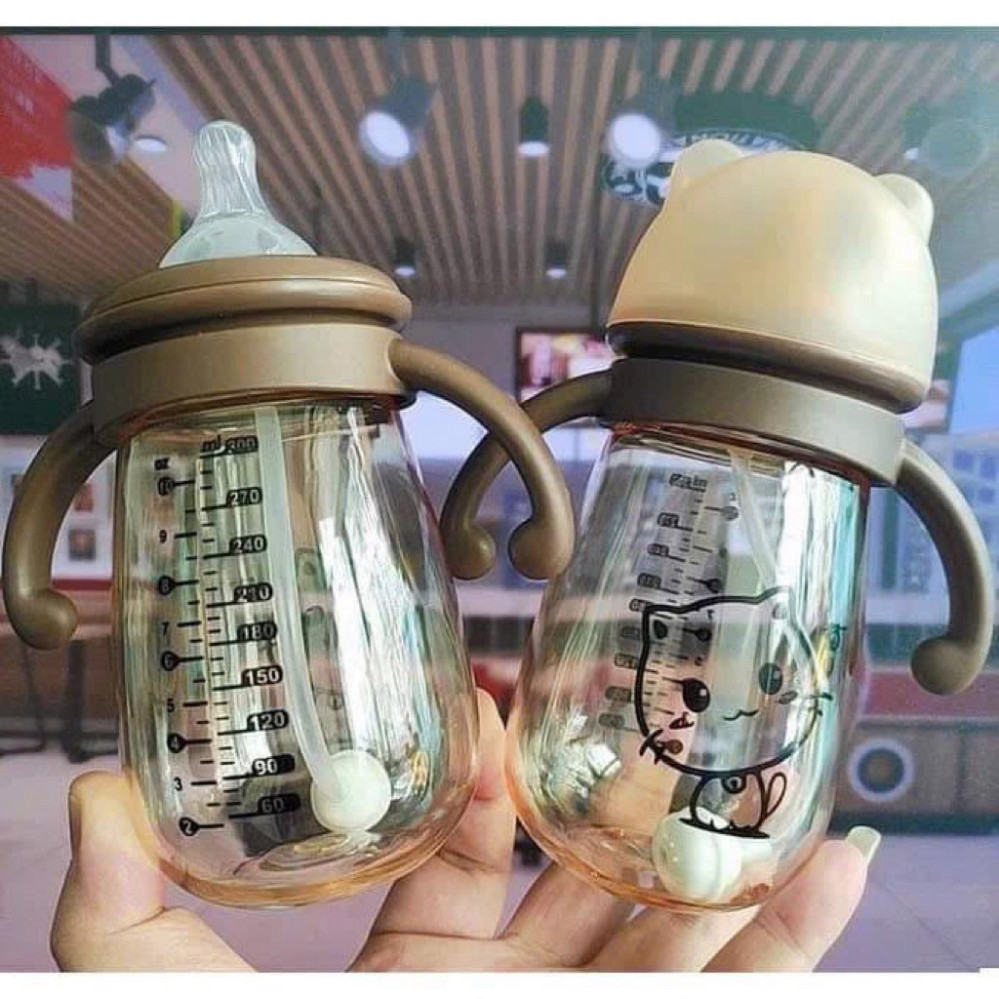 Bình sữa cho bé hình Mèo chất liệu PPSU 240 - 300ml an toàn cho bé yêu 2025