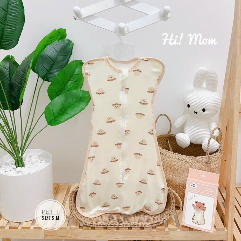 Nhộng chũn thun lạnh co giã 4 chiều cho bé sơ sinh, giúp bé không giật mình khi ngủ mẫu mới 2025