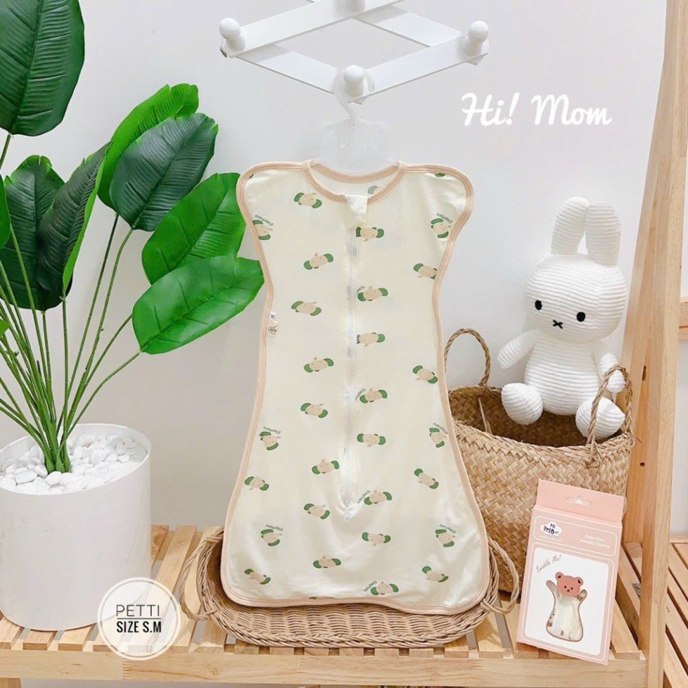 Nhộng chũn thun lạnh co giã 4 chiều cho bé sơ sinh, giúp bé không giật mình khi ngủ mẫu mới 2025
