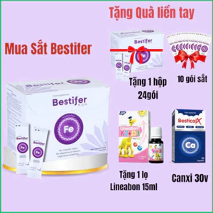 Chính Hãng - Sắt bầu hướng đích Bestifer Mom và canxi sinh học Bestical X cho mẹ bầu sau sinh hỗ trợ giảm thiếu máu do