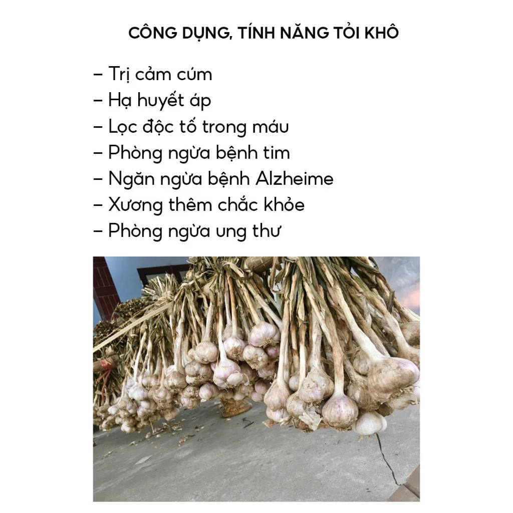 Tỏi ta khô kinh môn 3kg Hải Dương .