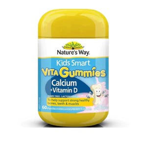 Chính Hãng - [ CHÍNH HÃNG ] Kẹo Dẻo Canxi Cho Bé - Nature’s Way Kids Smart Vita Gummies Calcium + Vitamin D 60 viên