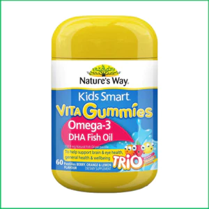 Kẹo dẻo Kids Smart Vita Gummies Omega-3 DHA Fish Oil Nature's Way 60 viên