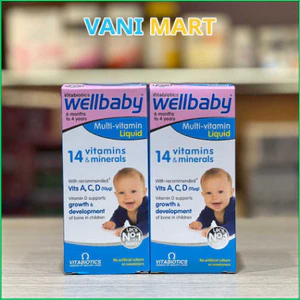 Chính Hãng - [ CHÍNH HÃNG ]Siro Wellbaby Multi-Vitamin Liquid của Anh bổ sung vitamin và khoáng chất cho trẻ từ 6 tháng