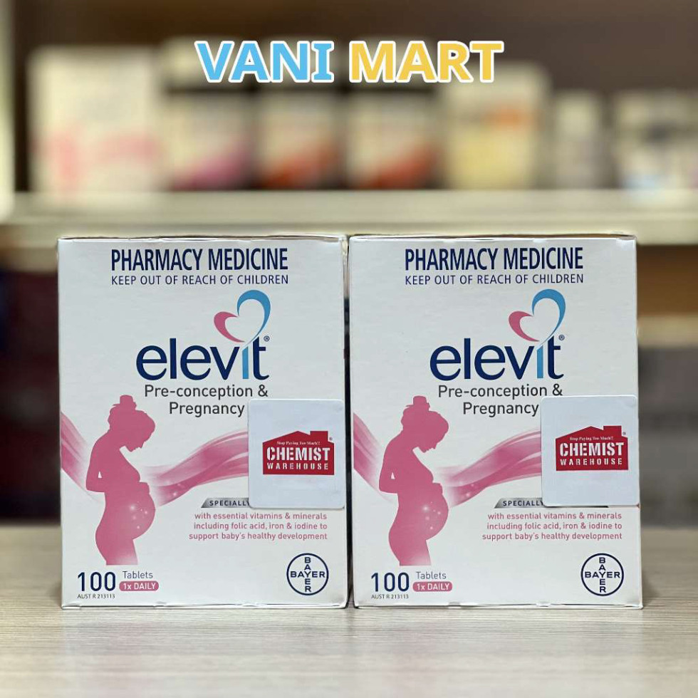 Chính Hãng -  [HÀNG NHẬP KHẨU ] Viên uống Elevit bầu Úc bổ sung vitamin tổng hợp, sắt, acid folic cho mẹ bầu