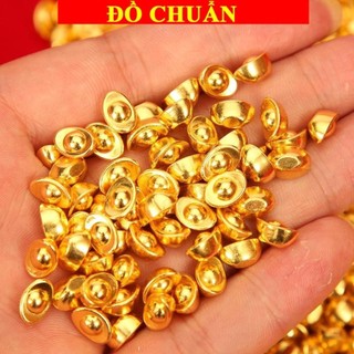< chiêu tài > Sỉ 500 Thỏi Vàng Mạ Vàng Mini 1cm Để Bàn Th.ờ, Bàn Làm Việc