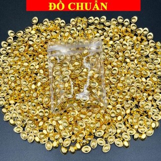 < chiêu tài > Sỉ 500 Thỏi Vàng Mạ Vàng Mini 1cm Để Bàn Th.ờ, Bàn Làm Việc