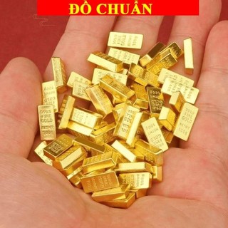 < chiêu tài > Túi 100 Thỏi Vàng Thanh Vàng Chữ Nhật Hợp Kim , Mỏng Mini Trang Trí, Bàn Làm Việc