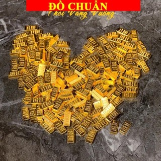 < chiêu tài > Túi 100 Thỏi Vàng Thanh Vàng Chữ Nhật Hợp Kim , Mỏng Mini Trang Trí, Bàn Làm Việc