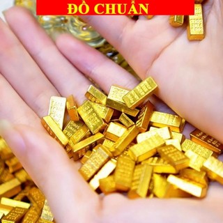 < chiêu tài > Túi Lộc Và Cây Vàng 9999 Mini ( Combo 20 , 50 Thỏi ) Trang Trí Phong Thủy, Để Két Sắt