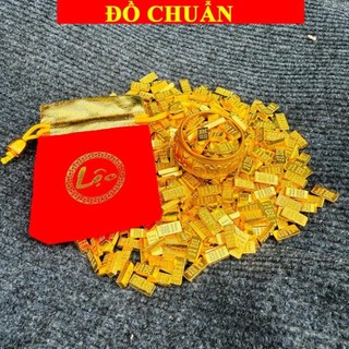 < chiêu tài > Túi Lộc Và Cây Vàng 9999 Mini ( Combo 20 , 50 Thỏi ) Trang Trí Phong Thủy, Để Két Sắt