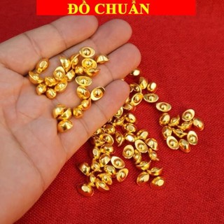 < chiêu tài > SỈ Túi 100 Thỏi Vàng Nhựa Xi Mạ Vàng , size 1 cm , Trang Trí Phụ Kiện
