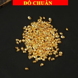 < chiêu tài > SỈ Túi 100 Thỏi Vàng Nhựa Xi Mạ Vàng , size 1 cm , Trang Trí Phụ Kiện