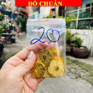 < chiêu tài > Sỉ SLL Túi 20 Xu Hoa Mai Chiêu Tài May Mắn, Kích Tài Lộc Khai Vận