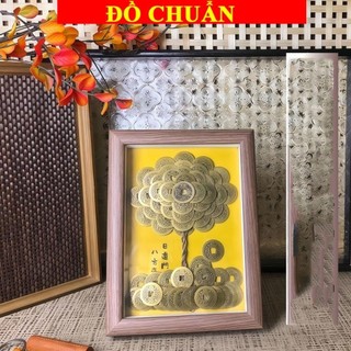 < chiêu tài > Khung Tranh Cây Tiền Xu Ngũ Đế Tài Lộc, kết hợp từ xu cổ âm dương phong thủy, rước tài lộc làm quà tặng