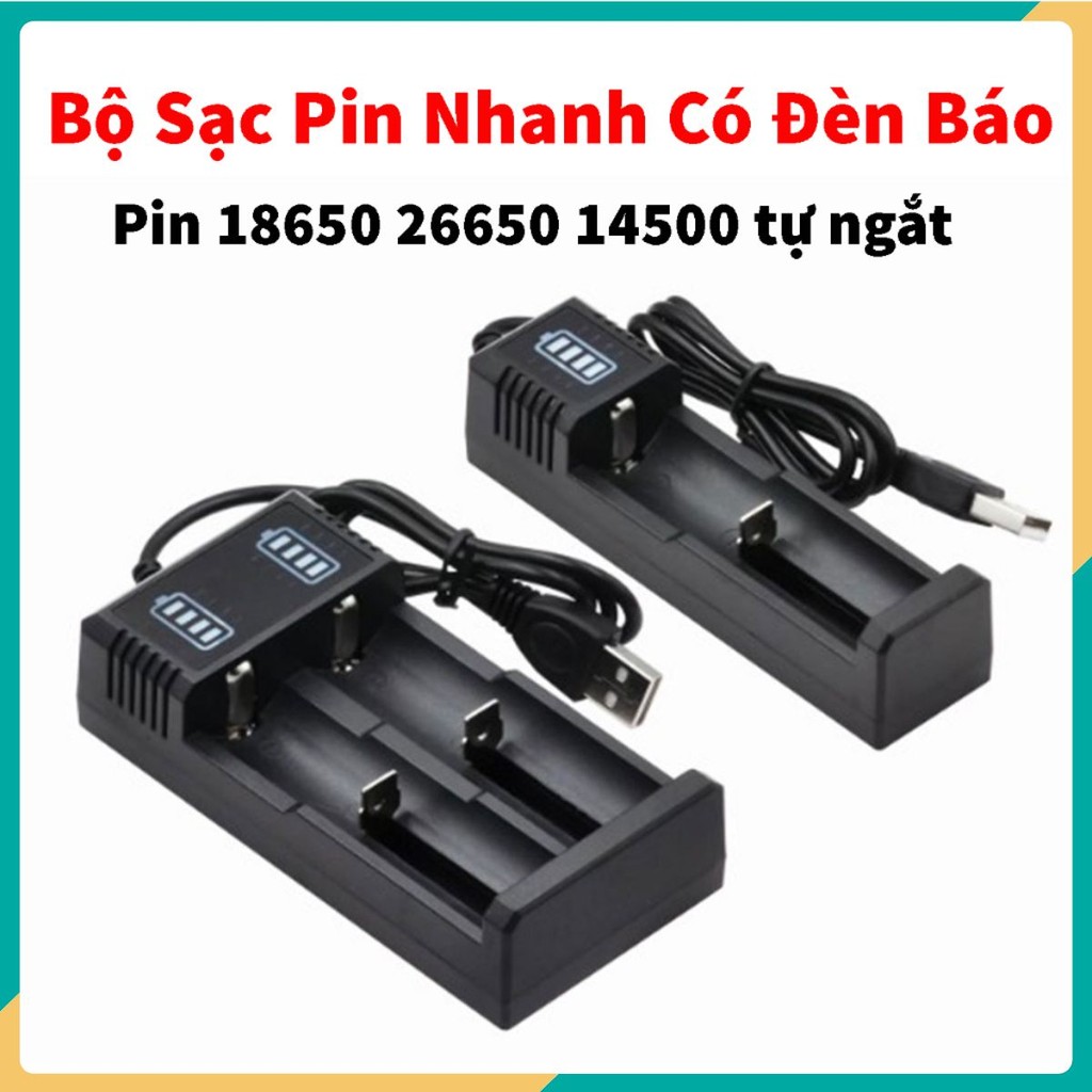 Bộ sạc nhanh Pin 21700, 26700, 16340,16650, 18350, 18500,18650,26650 tự ...