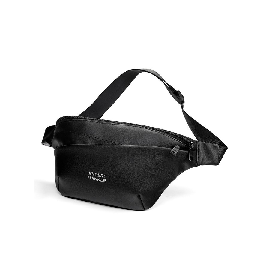 Túi Bao Tử Da PU Đeo Chéo Nam Nữ Nhỏ Gọn ROCKY Thời Trang Unisex Trượt Nước | Underthinker