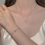Vòng Cổ Đính Kim Cương Dành Cho Nữ | Dây Chuyền 100% Bạc Ý | Phong Cách Hàn Quốc | Bảo Hành Mãi Mãi | VC9034 BẠC JULI — ảnh 7