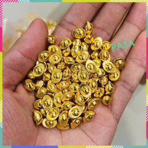 Combo 100 Thỏi Vàng Tài Lộc Thần Tài (Kim Nguyên Bảo) Thờ Cúng, Trang Trí Phong Thủy