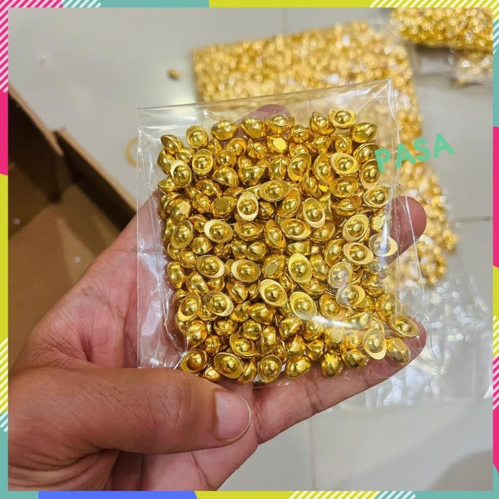 [LOẠI 1] Combo 100 Thỏi Vàng Tài Lộc Thần Tài (Kim Nguyên Bảo) Thờ Cúng, Trang Trí Phong Thủy