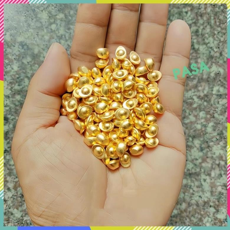 [LOẠI 1] Combo 100 Thỏi Vàng Tài Lộc Thần Tài (Kim Nguyên Bảo) Thờ Cúng, Trang Trí Phong Thủy