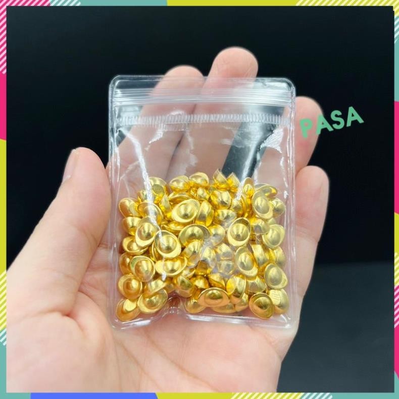 [LOẠI 1] Sỉ Combo 100 Thỏi Vàng Nén Mini 1cm Bỏ Chum Tụ Bảo Chiêu Tài Lộc