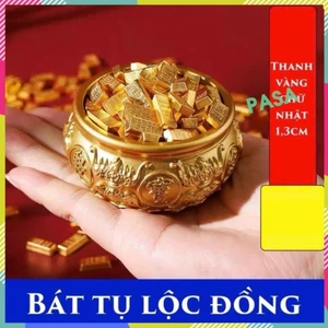 Bát Tụ Lộc , Cây Vàng Mini 1.4cm Trang Trí Bàn Làm Việc