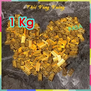 Sỉ 500g - 1 Kg Thỏi Vàng Mini 14mm Hợp Kim Nguyên Khối, Trang Trí Phong Thủy, Rước Lộc, Kích Tài Vận