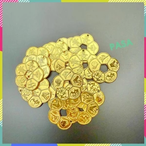 COMBO 20 Đồng Xu Hoa Mai Mạ Vàng 3cm, đồng xu phong thuỷ bỏ bóp ví | Vật phẩm chiêu tài