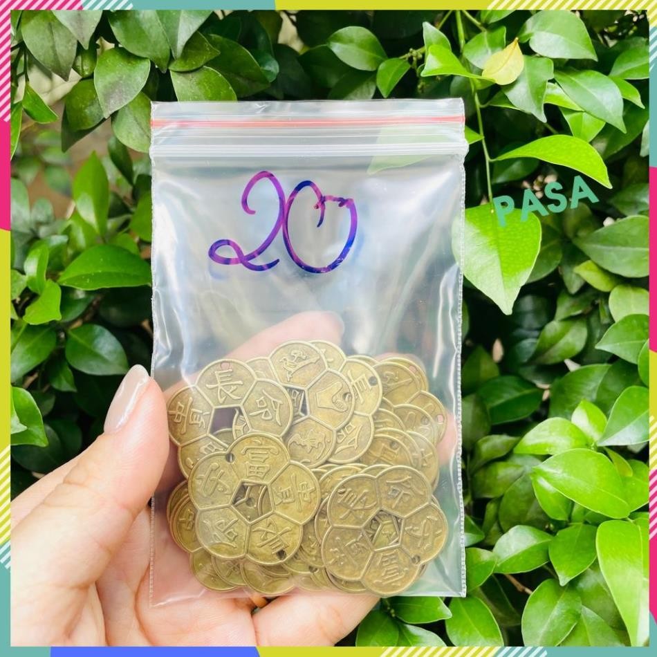 [LOẠI 1] TÚI 20 Xu Hoa Mai , Hoa mai 5 cánh Xu phong thủy Size nhỏ 3cm , Xu tài lộc , Xu may mắn