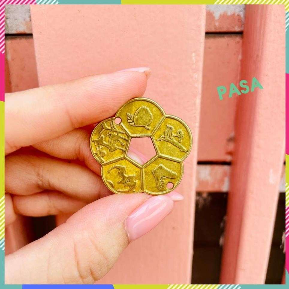 [LOẠI 1] TÚI 20 Xu Hoa Mai , Hoa mai 5 cánh Xu phong thủy Size nhỏ 3cm , Xu tài lộc , Xu may mắn