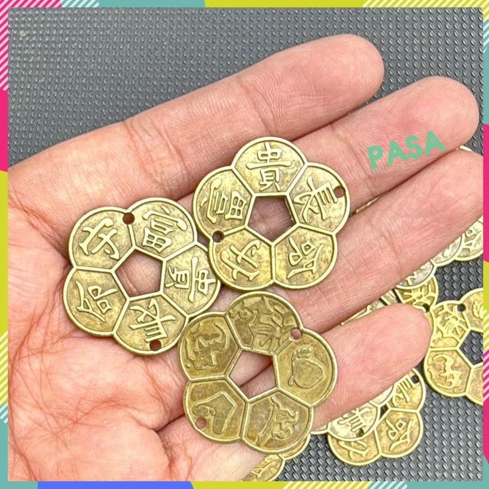 [LOẠI 1] TÚI 20 Xu Hoa Mai , Hoa mai 5 cánh Xu phong thủy Size nhỏ 3cm , Xu tài lộc , Xu may mắn