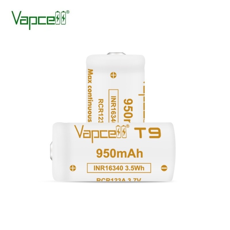 Pin sạc Vapcell T9 16340 3.7V/950mAh/3A Li-ion Battery (Bộ 2 viên ...