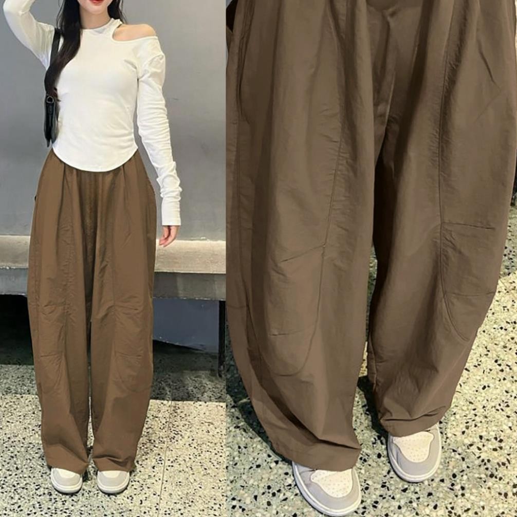 Quần Harem Parachute Pants BigSize Gladimax,Quần Gió Nhăn 4 túi Dáng Thụng Gladimax bản đầy đủ full