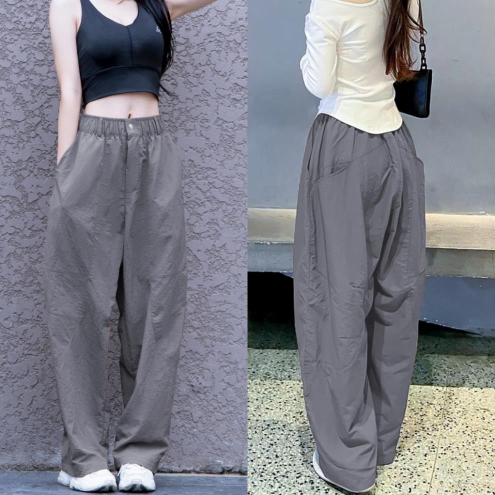 Quần Harem Parachute Pants BigSize Gladimax,Quần Gió Nhăn 4 túi Dáng Thụng Gladimax bản đầy đủ full
