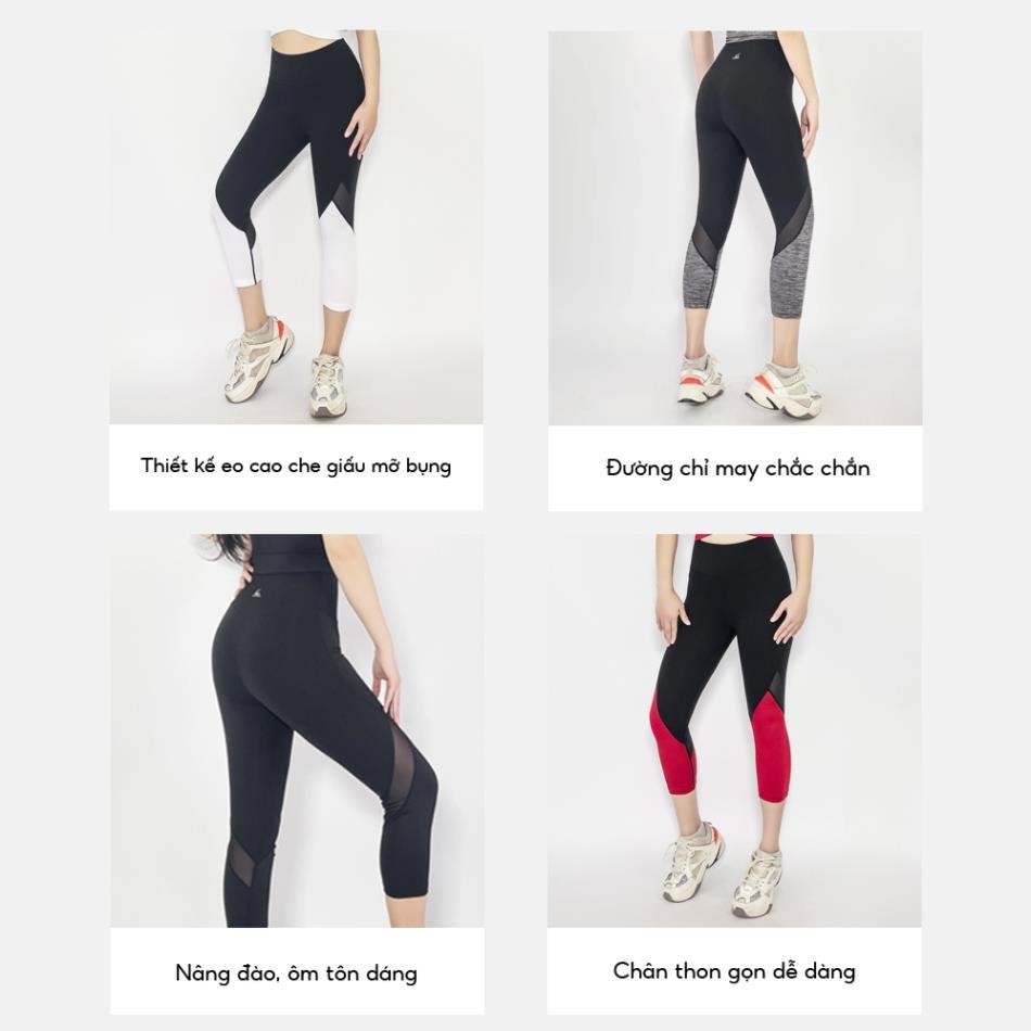 Quần Legging Nữ GVT120 Thời Trang Hottrend Gladimax, Quần Thể Thao Legging Cạp Cao Nâng Vòng 3 Phối Màu Tôn Dáng
