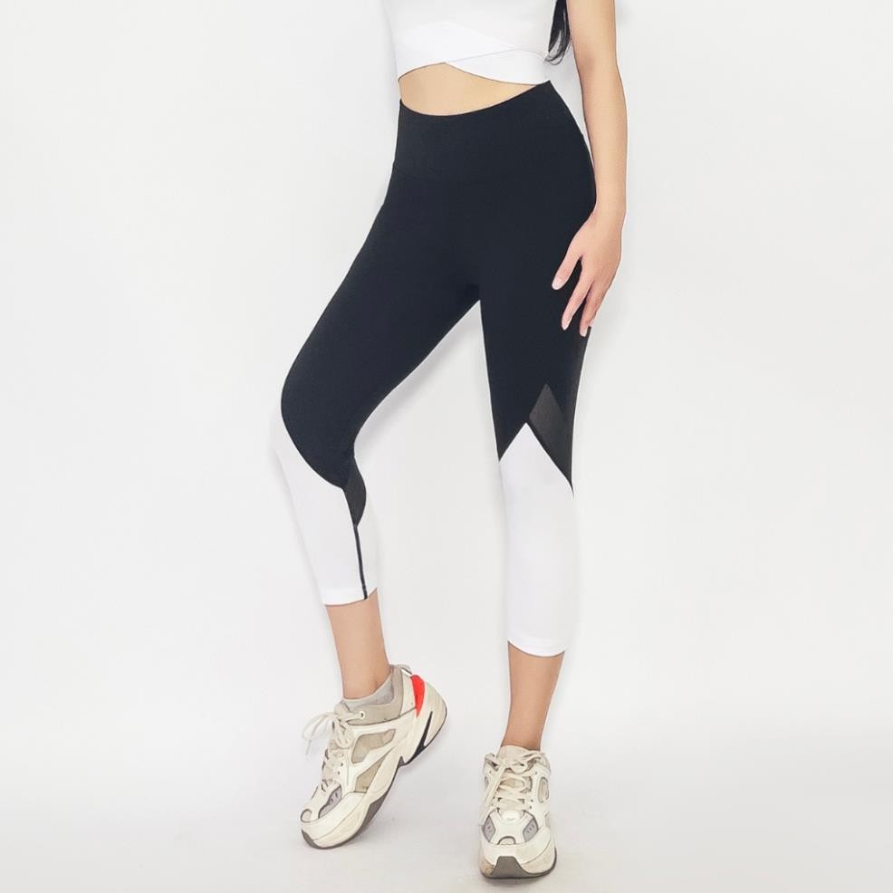 Quần Legging Nữ GVT120 Thời Trang Hottrend Gladimax, Quần Thể Thao Legging Cạp Cao Nâng Vòng 3 Phối Màu Tôn Dáng