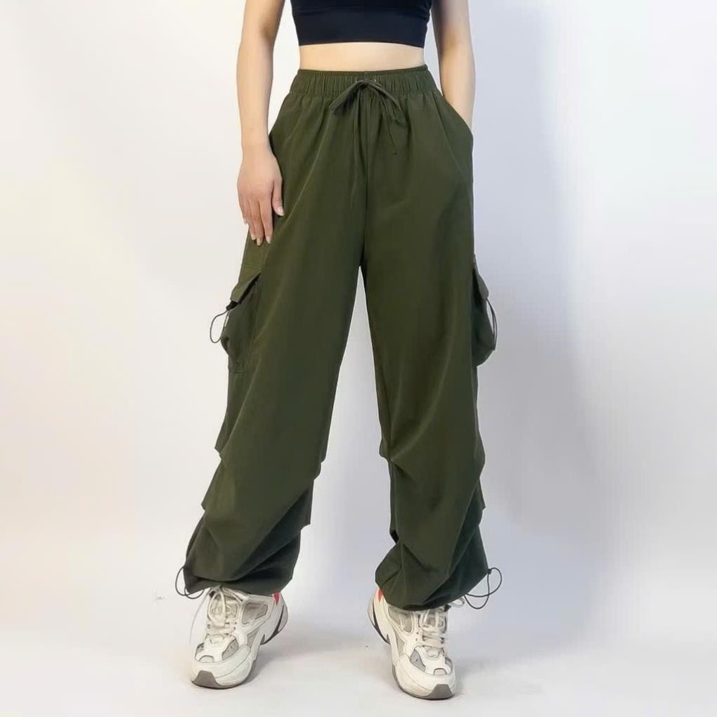 Quần Jogger Nữ GTH88 Thời Trang Hottrend Gladimax, Quần Jogger Vải Gió Mát Lạnh Túi Vuông Cá Tính