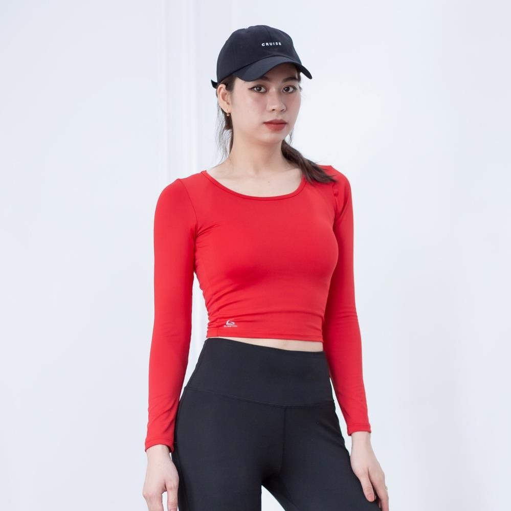 Áo Thể Thao Croptop Dài Tay Thời Trang Hottrend Gladimax, Áo Croptop Dài Tay Hỗ Trợ Tập Gym Yoga