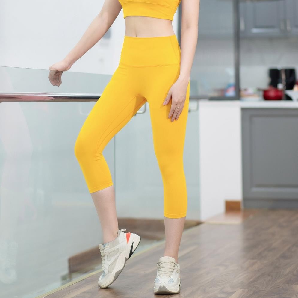 Quần thể thao Gladimax S-Legging GLT03 Lửng Tim Mông bản cao cấp lưng cao, ôm mông, tôn dáng