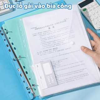 Bìa Sổ Còng Nhựa PP Dày Dặn Lưu Trữ Tài Liệu Bìa Còng A4 Sức Chứa 200 Tờ Mỗi Túi NGÓI HOUSE - KTL05