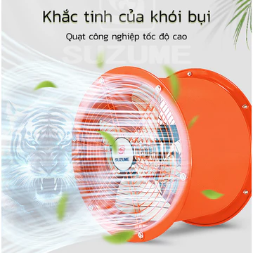 2800r/min-Quạt hút công nghiệp (công suất gió cao, động cơ tốc độ cao, cánh quạt inox) Quạt hút - Kho SG