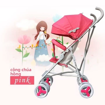 Xe đẩy em bé nhẹ, có thể gập lại, xe đẩy ô dù đơn giản cho trẻ em, xe đẩy em bé di động, vật dụng đi bộ cho em bé