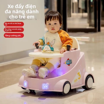【Trẻ sơ sinh】Xe đẩy em bé đa chức năng, xe điều khiển từ xa điện cho trẻ em, xe đẩy em bé điện, xe điện sạc lại cho trẻ