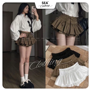 •𝓜𝓸𝓼𝓼 𝓑𝓮𝓵𝓵𝓮 𝓢𝓴𝓲𝓻𝓽• Chân Váy NGẮN Tầng Y2K hack dáng trendy phù hợp đi