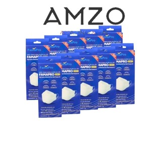 AMZO_ HỘP 10 CÁI KHẨU TRANG FAMAPRO 4D CHÍNH HÃNG KHÁNG KHUẨN SIÊU DÀY DẶN